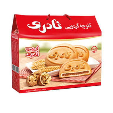 کلوچه گردویی نادری وزن 50 گرم بسته 20 عددی