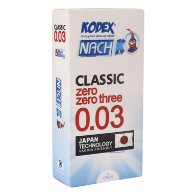 کاندوم ناچ کدکس مدل Classic 0.03 بسته 12 عددی