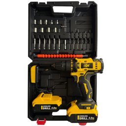 دریل پیچ گوشتی شارژی چکشی 188 ولت جاب مدل JB-188 NetliX مجموعه 40 عددی