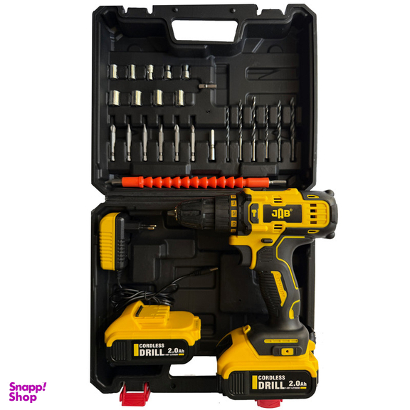 دریل پیچ گوشتی شارژی چکشی 188 ولت جاب مدل JB-188 NetliX مجموعه 40 عددی