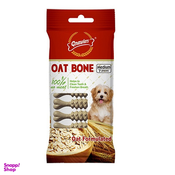 تشویقی سگ گناولز مدل OAT BONE وزن 60 گرم بسته 7 عددی