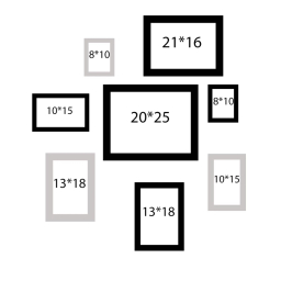 قاب عکس گروه تولیدی بکلیت مدل BK8 مجموعه 8 عددی