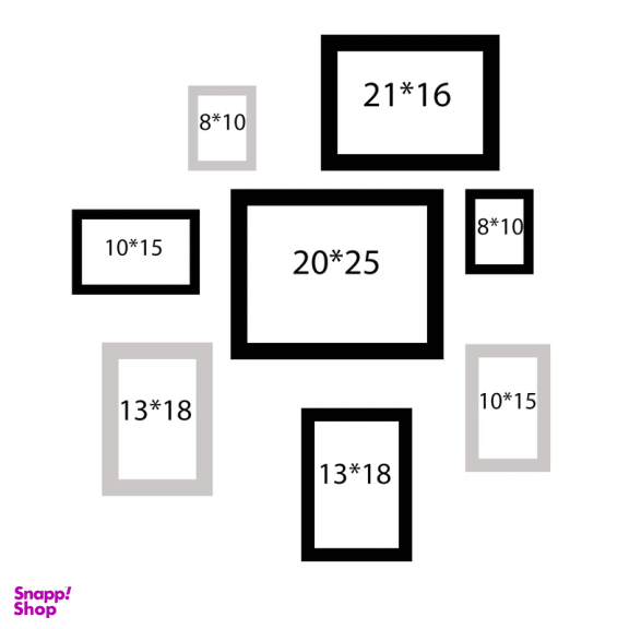قاب عکس گروه تولیدی بکلیت مدل BK8 مجموعه 8 عددی