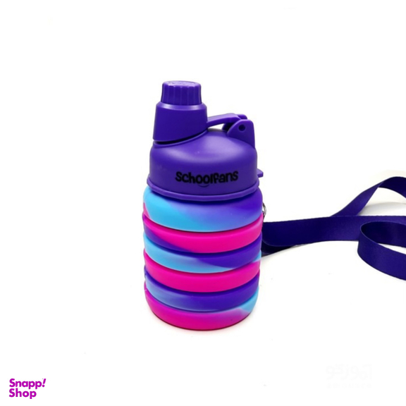 قمقمه سیلیکونی اسکول فنس طرح رنگین کمان کد 9344