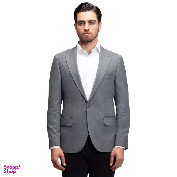 کت تک مردانه ست من یقه بلیزر کد CO170 رنگ طوسی