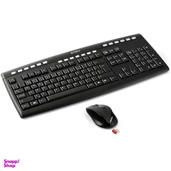 کیبورد و ماوس بی سیم ای فورتک (A4 Tech) مدل 9200F رنگ مشکی