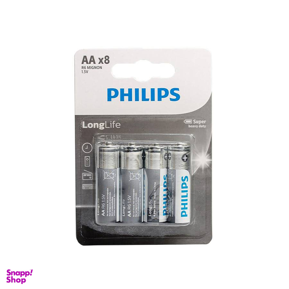 باتری قلمی فیلیپس مدل R6 بسته 8 عددی