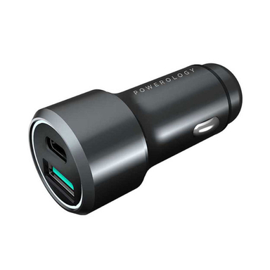 شارژر فندکی 43W پاورولوجی مدل PQCPDCCCBK به همراه کابل USB-C