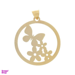 پلاک گردنبند طلا 18 عیار زنانه پانسی طرح پروانه کد 7854