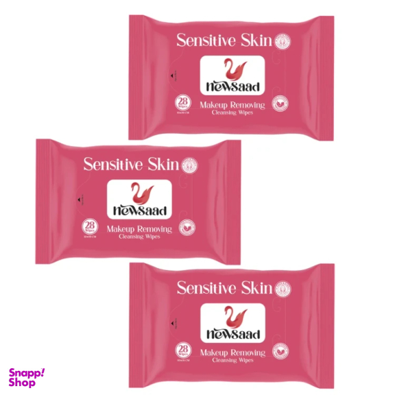 دستمال مرطوب نیوساد مدل حساس سه بسته 28 عددی