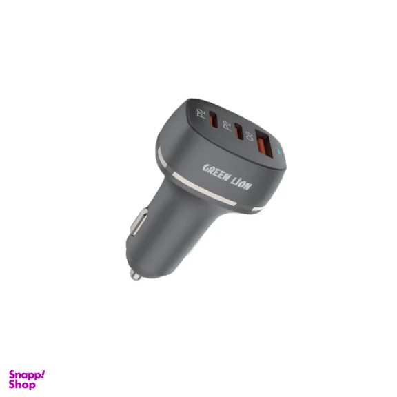 شارژر فندکی 50 وات سه پورت گرین لاین مدل PD QC GN2PD1QCCCBK