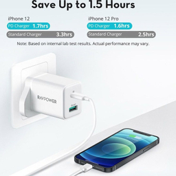 شارژر دیواری راو پاور 2 پورت 20 وات مدل RP-PC168