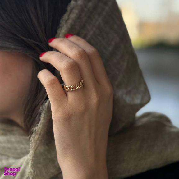 انگشتر طلا 18 عیار زنانه میو گلد مدل کارتیه کد R224 سایز 58