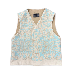 جلیقه زنانه طرح گل سه شاخ کد 0011