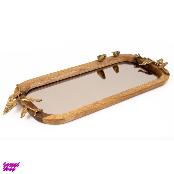سینی گلدگیش مدل گلدن برد کد GK829507 سایز کوچک