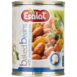 خوراک لوبیا چیتی با قارچ در سس گوجه فرنگی اصالت 380 گرم
