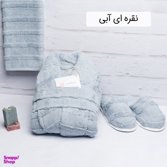 سرویس حوله پالتویی 3 تکه هیرو طرح سالوینو سایز 135 سانتی متر