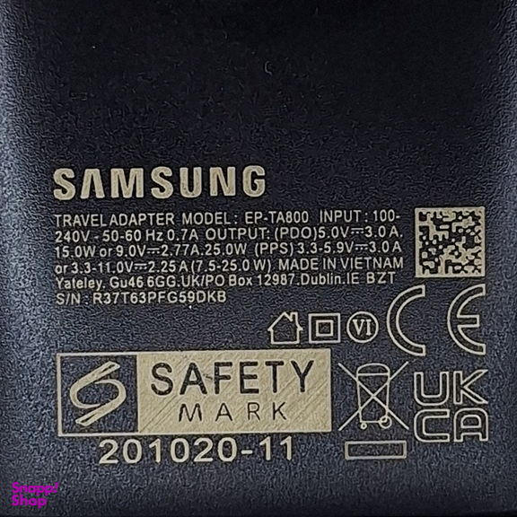 شارژ 25 وات سامسونگ مدل TA800 به همراه کابل اکسیژن