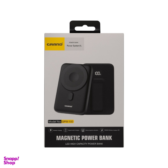 پاوربانک گرند مدل GWP-100 ظرفیت 10000 میلی آمپر ساعت