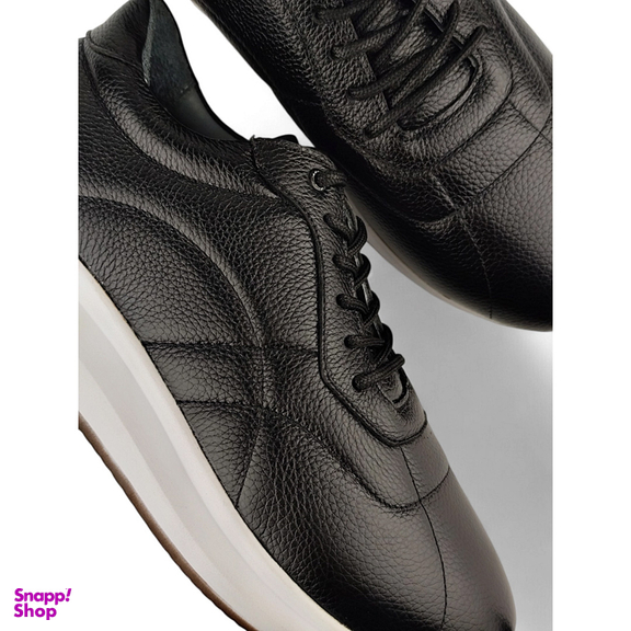 کفش کتانی زنانه چرم کاکتوس مدل WS۱۰۵۶ رنگ مشکی