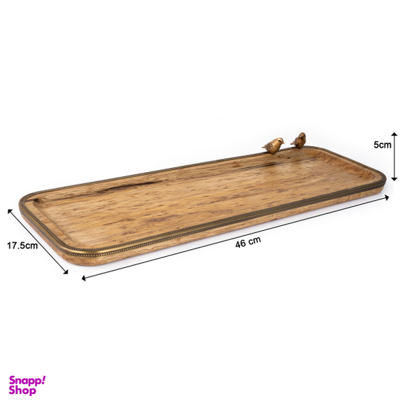 سینی مستطیل گلد کیش مدل گلدن برد سایز بزرگ کد GK829460