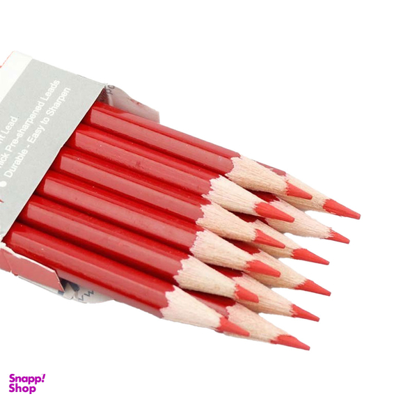 مداد قرمز آریا کد 3002 بسته 12 عددی