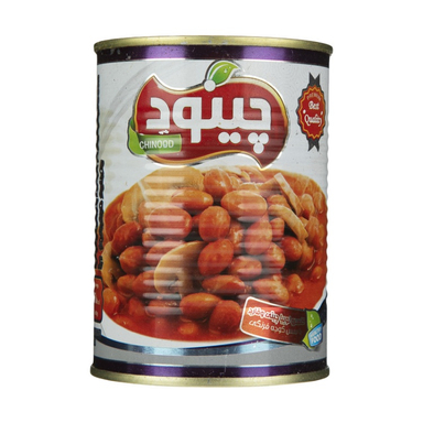کنسرو لوبیا چیتی و قارچ چینود وزن 350 گرم