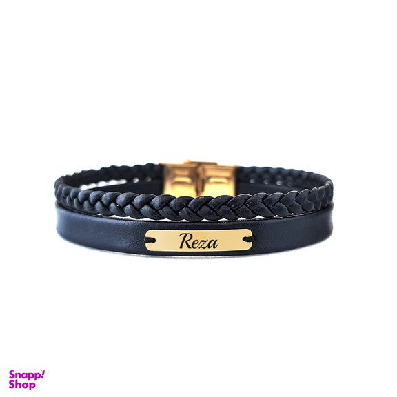 دستبند طلا 18 عیار مردانه لیردا مدل اسم رضا کد ZXC 191