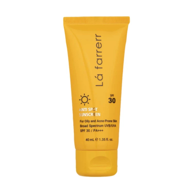 کرم ضد آفتاب و ضد لک بی رنگ لافارر مدل SPF30 حجم 40 میلی لیتر