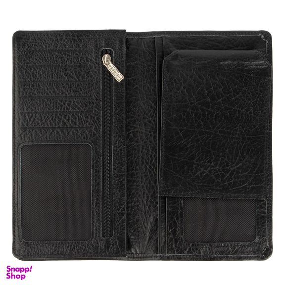 کیف پول پالتویی مردانه چرم کروکو مدل کابوی