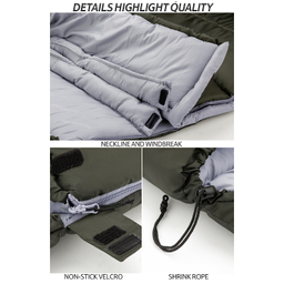 کيسه خواب 13- درجه نیچرهایک مدل U series Square With Hat cotton sleeping bag (U350) کد MSD07