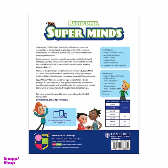 کتاب Super Minds 2nd Edition 1 Super Practice Book+SB+WB اثر جمعی از نویسندگان انتشارات کمبریج