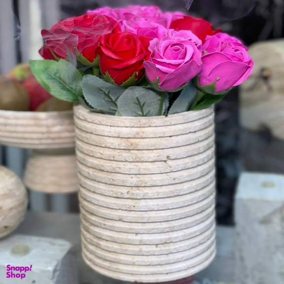 گلدان سنگی مدل استوانه کد KTRO7501
