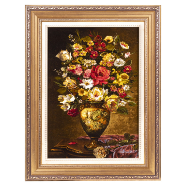 تابلو فرش دستباف سی پرشیا مدل گل در گلدان کد 903507