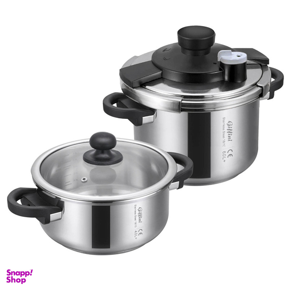 زودپز دوقلو جی فی نی مدل G-03 PLUS گنجایش 6 و 4 لیتری