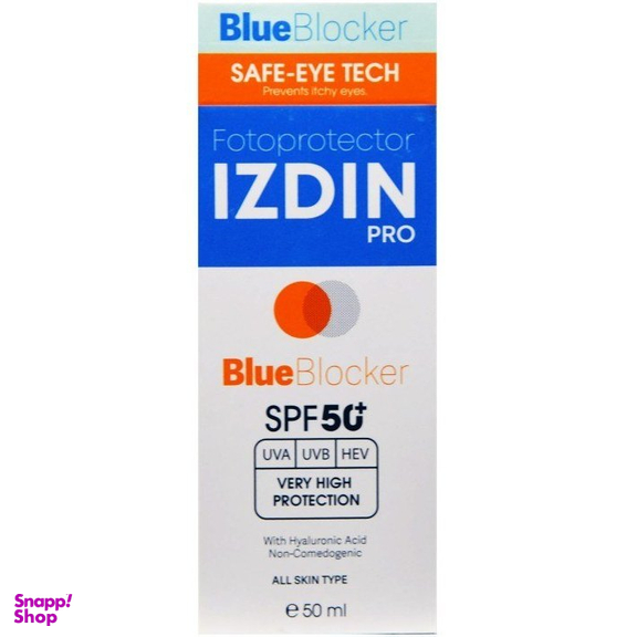 فلوئید ضد آفتاب ایزدین پرو مدل blue blocker حجم 50 میلی لیتر