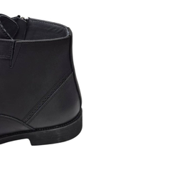 نیم بوت طبی مردانه چرم ریباری مدل Z28 رنگ مشکی