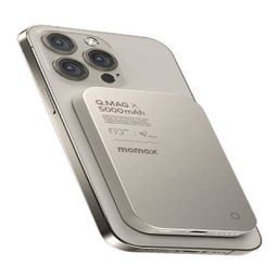 پاوربانک مغناطیسی 15 وات مومکس مدل Momax QMag X IP116 ظرفیت 5000 میلی‌ آمپر ساعت