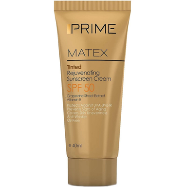 کرم ضد آفتاب رنگی SPF50 پریم مدل Matex Tinted حجم 40 میلی لیتر
