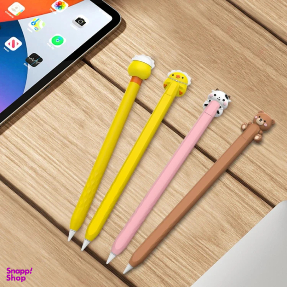 کاور قلم لمسی آهااستایل مدل PT129-2 طرح خرس مناسب اپل سری 2