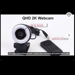 وب کم مدل 2K HDR 60fps Remote Control Ring Light