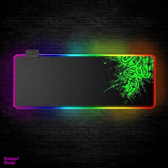 ماوس پد مخصوص بازی مدل ریزر RGB به همراه کابل