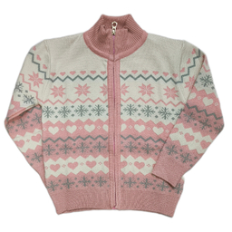 ژاکت دخترانه مدل قلب و برفی کد 550011