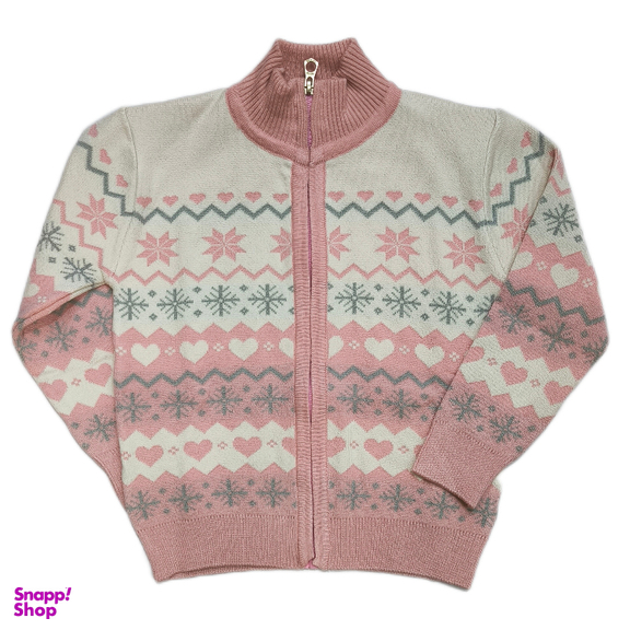 ژاکت دخترانه مدل قلب و برفی کد 550011