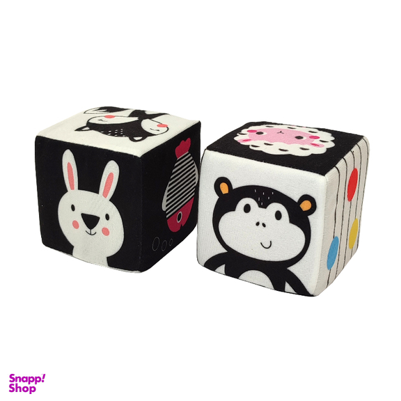 بازی آموزشی انتشارات ماه کوچولو مدل مکعب جغجغه ای بسته 2 عددی