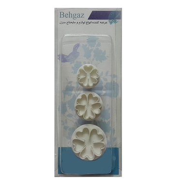 قالب شیرینی به گز مدل فشاری پنج قلب مجموعه 3 عددی