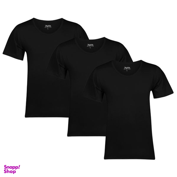 زیرپوش آستین دار مردانه ماییلدا مدل پنبه ای کد 4710-3 رنگ مشکی بسته 3 عددی