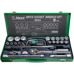 آچار بکس هنس مدل 4624-6MT مجموعه 28 عددی