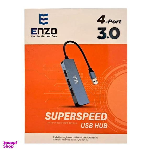 هاب 4 پورت و USB 3.0 انزو مدل UH-44