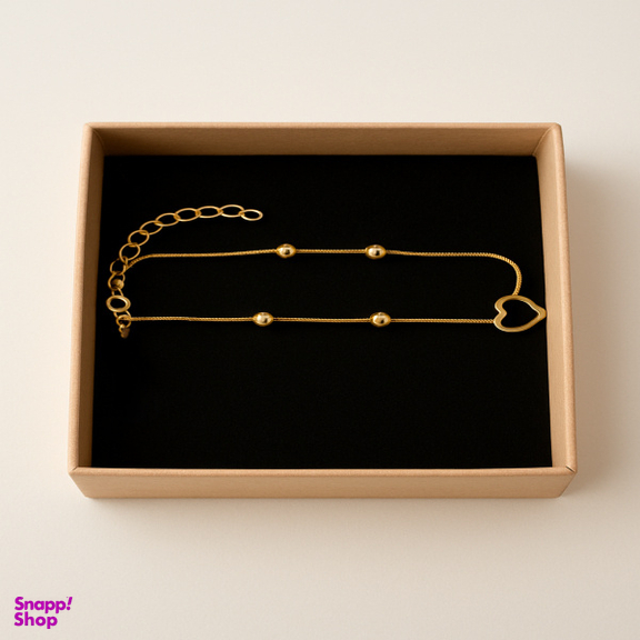 دستبند طلا 18 عیار زنانه مدل قلب کد S04